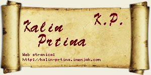 Kalin Prtina vizit kartica